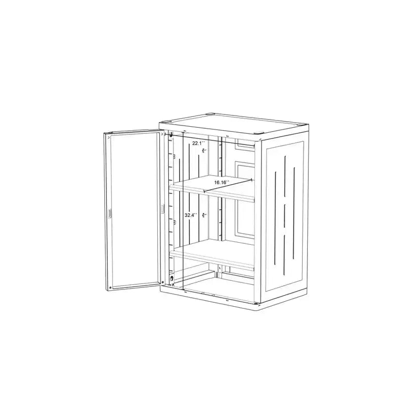 Armoire de rangement en plastique