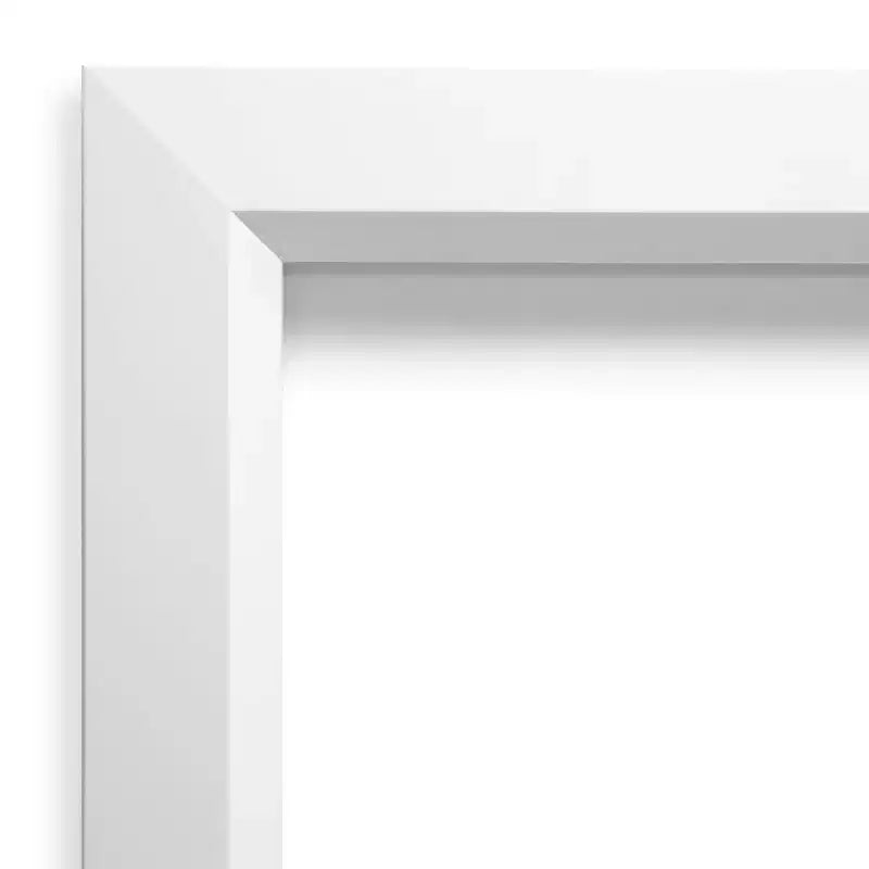Miroir mural en bois blanc, miroir décoratif rectangulaire moderne