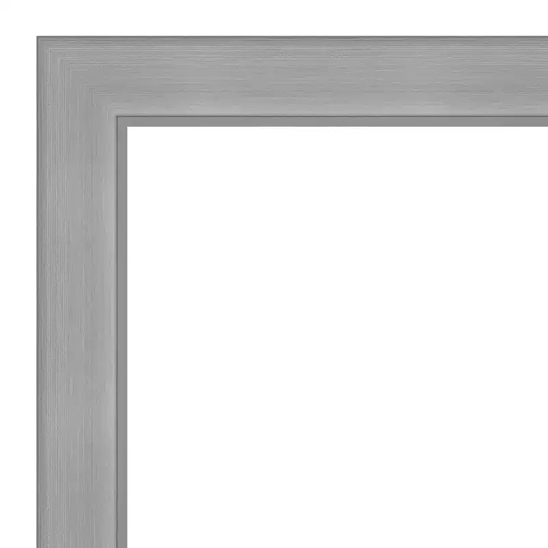 Miroir de salle de bain rectangulaire en nickel brossé
