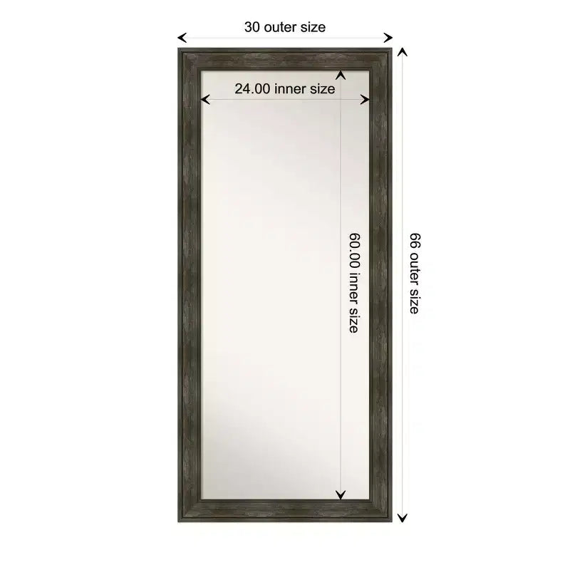 Miroir de sol gris anthracite uni sans biseaux