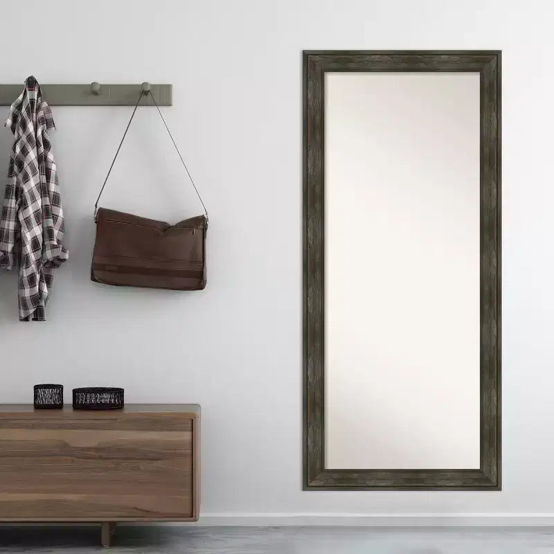 Miroir de sol gris anthracite uni sans biseaux