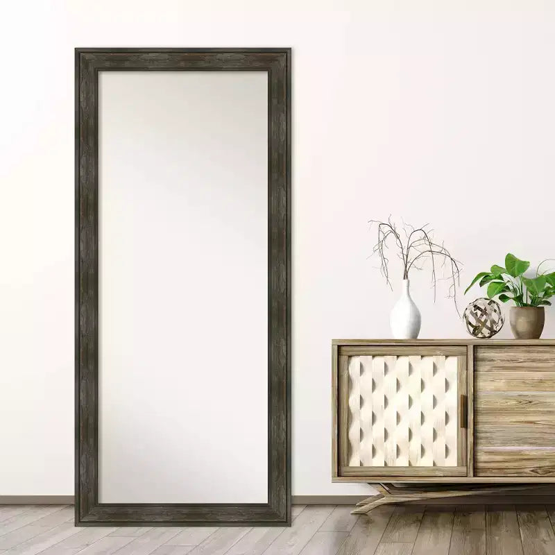Miroir de sol gris anthracite uni sans biseaux