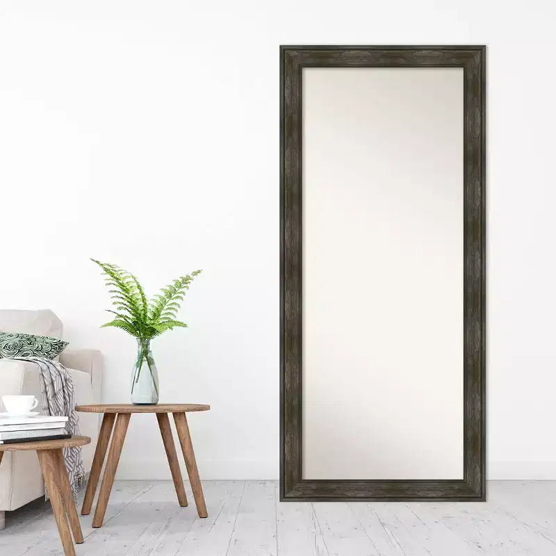 Miroir de sol gris anthracite uni sans biseaux