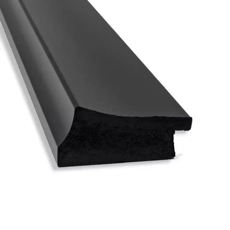 Miroir mural moderne rectangulaire noir étroit sans biseaux