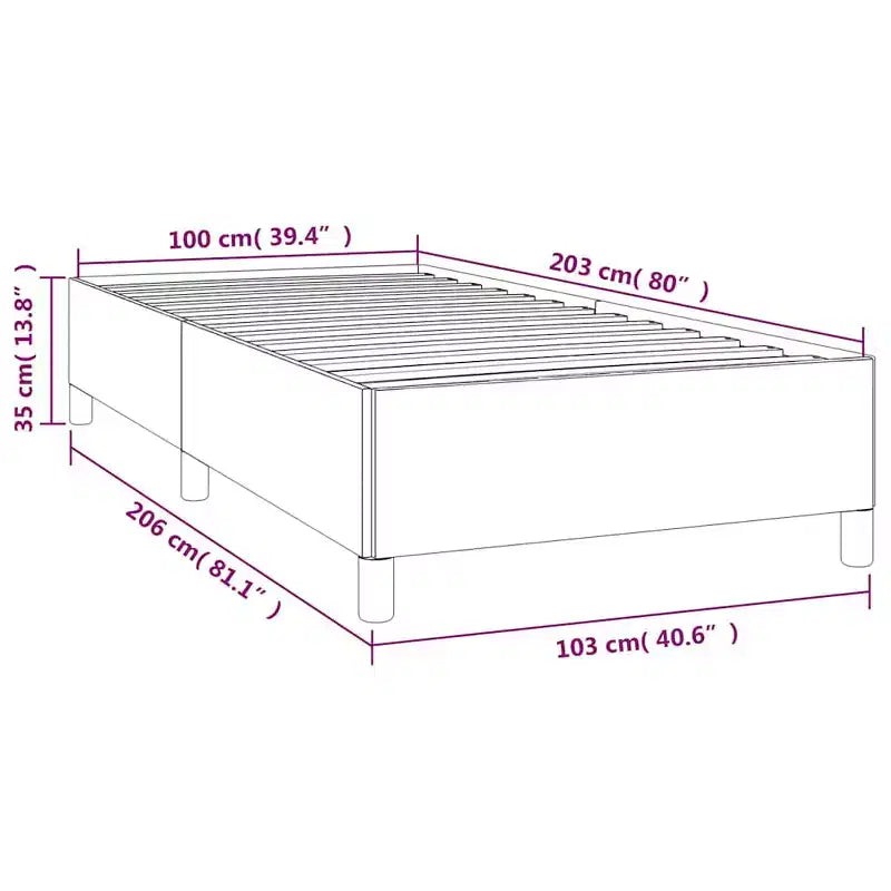 Cadre de lit, gris foncé, lit simple/double extra-large