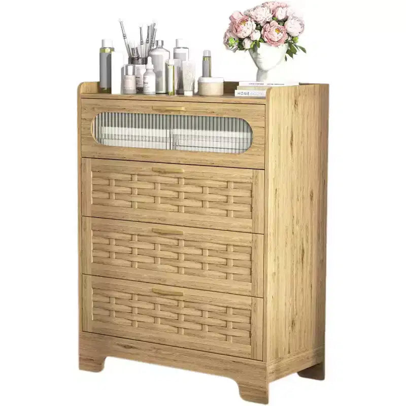 Coiffeuse et meuble de rangement en bois à quatre tiroirs