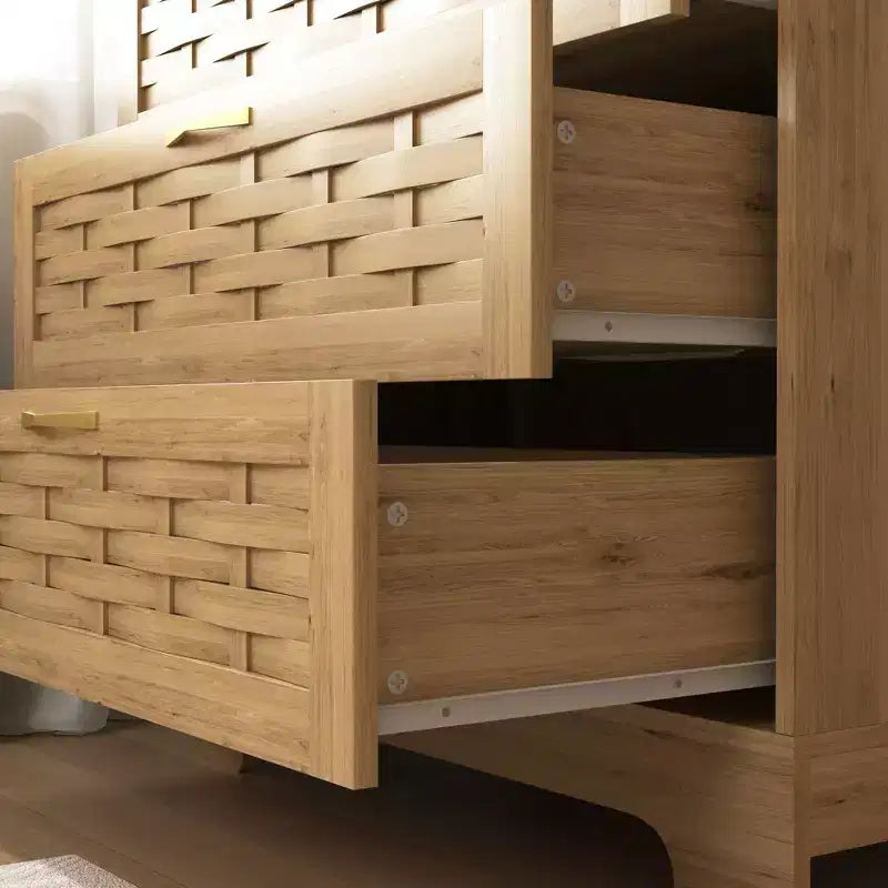 Coiffeuse et meuble de rangement en bois à quatre tiroirs