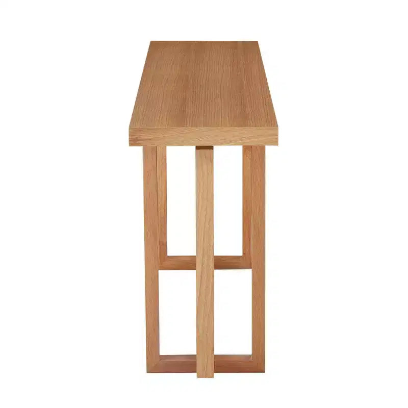 Table moderne rectangulaire en bois à bords étroits