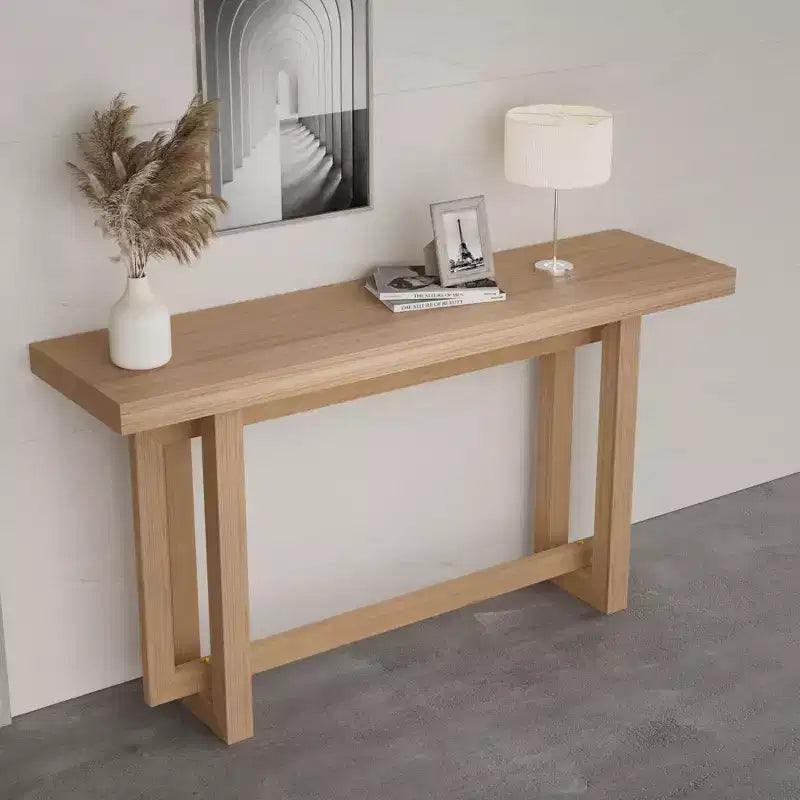 Table moderne rectangulaire en bois à bords étroits