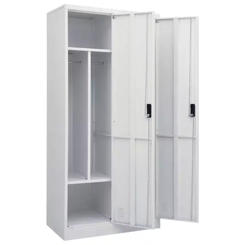 Armoire blanche en acier Grande armoire rectangulaire moderne