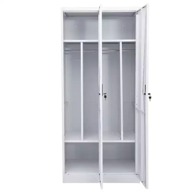 Armoire blanche en acier Grande armoire rectangulaire moderne