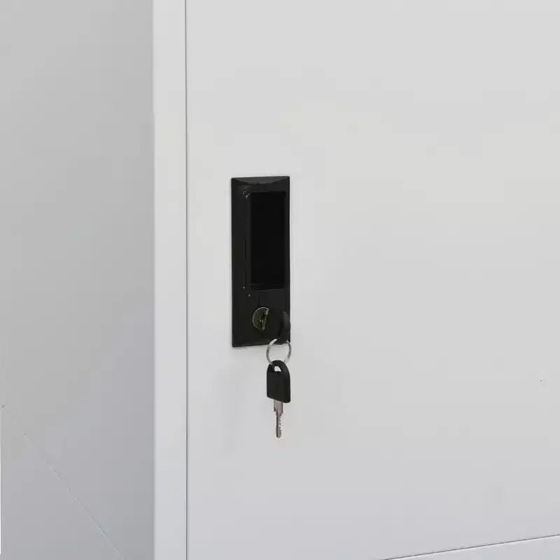 Armoire blanche en acier Grande armoire rectangulaire moderne