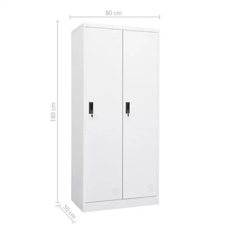 Armoire blanche en acier Grande armoire rectangulaire moderne