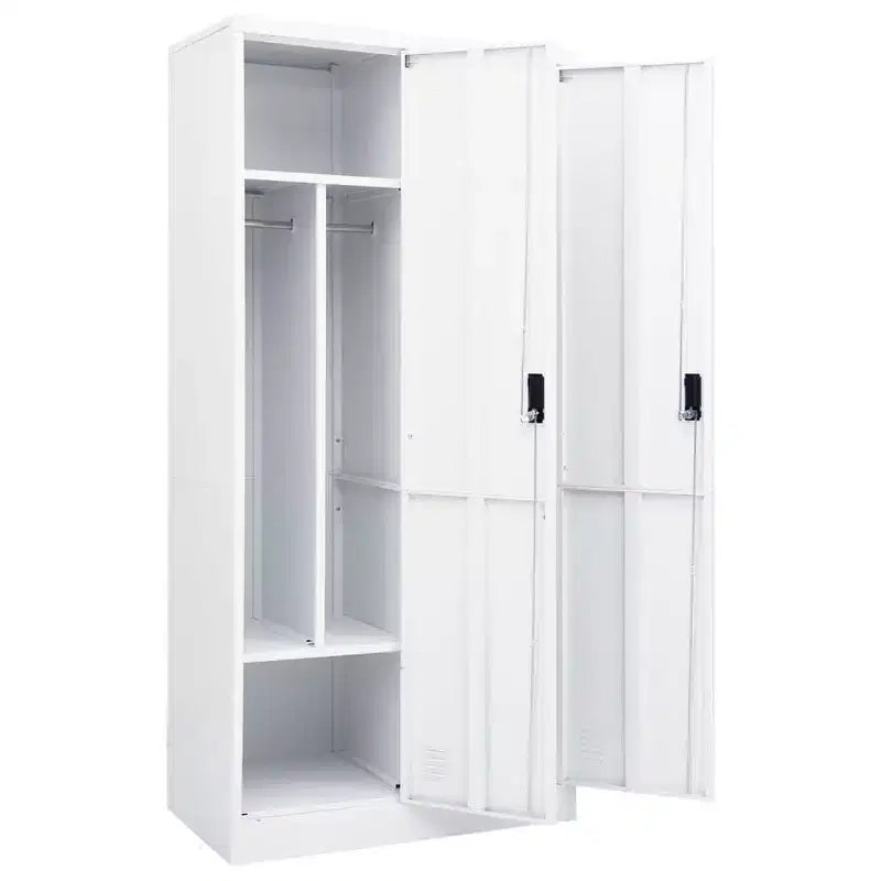 Armoire blanche en acier Grande armoire rectangulaire moderne