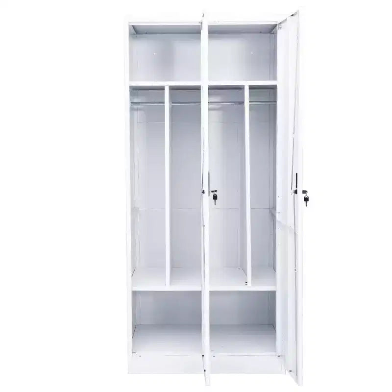 Armoire blanche en acier Grande armoire rectangulaire moderne