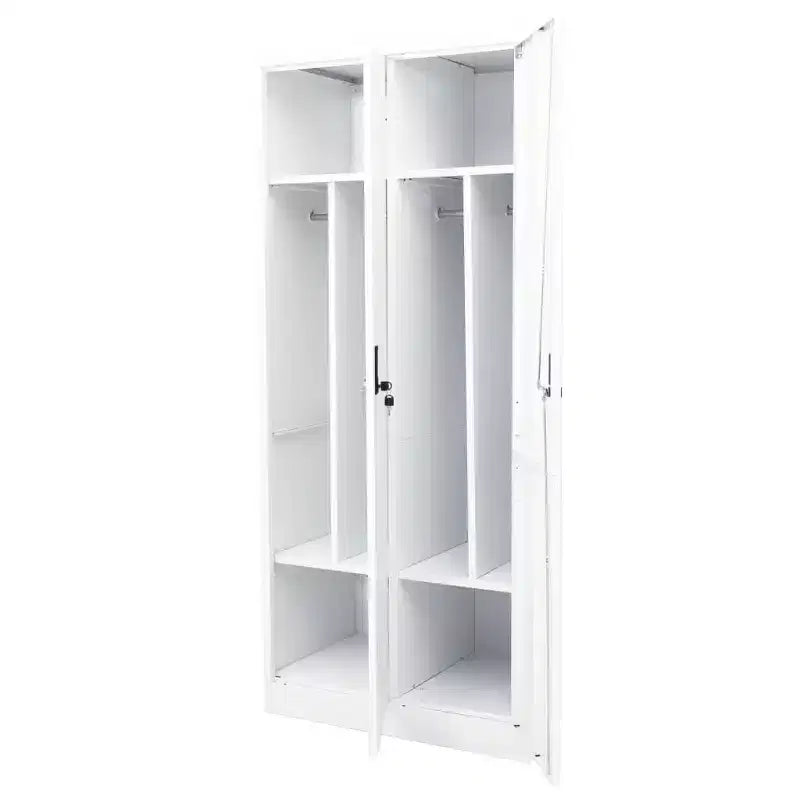 Armoire blanche en acier Grande armoire rectangulaire moderne