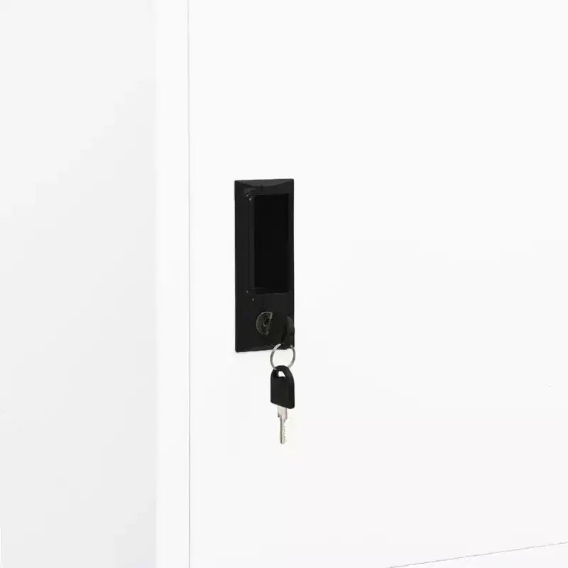 Armoire blanche en acier Grande armoire rectangulaire moderne