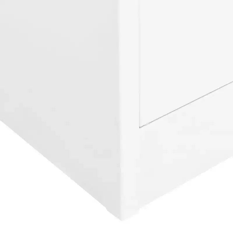Armoire blanche en acier Grande armoire rectangulaire moderne