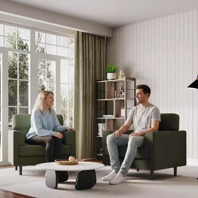 Fauteuil de lecture en lin rembourré, fauteuil de lecture en mousse haute densité