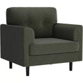 COZONY Linen Upholstered Accent Chair, High Density Foam Reading Lounge Chair for Living Room Bedroom Office