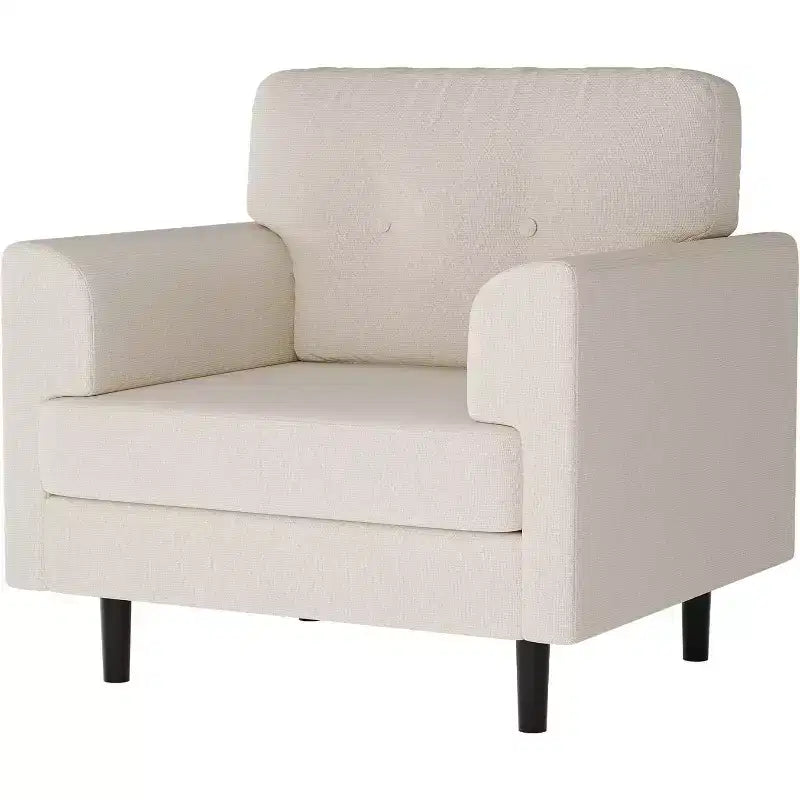Fauteuil de lecture en lin rembourré, fauteuil de lecture en mousse haute densité