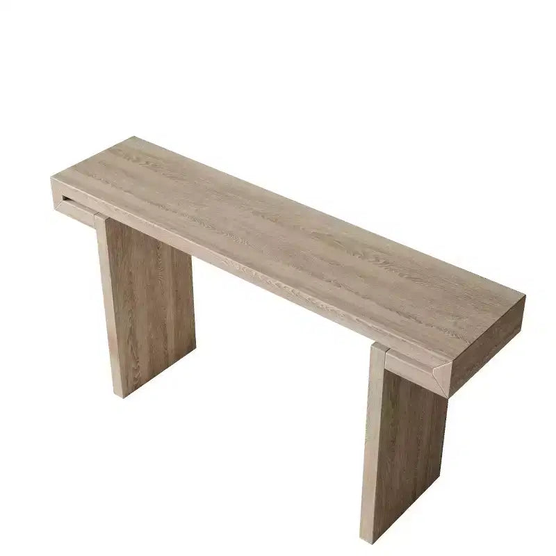 Console d'entrée de style ferme moderne, placage de bois, peut être utilisée comme table d'appoint pour canapé.