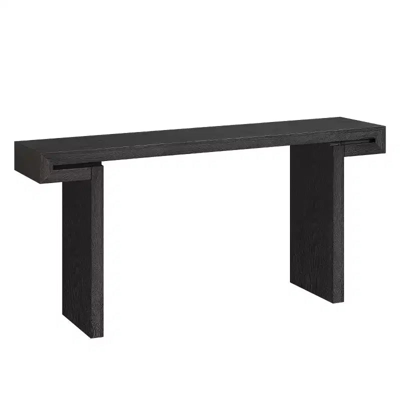 Console d'entrée de style ferme moderne, placage de bois, peut être utilisée comme table d'appoint pour canapé.