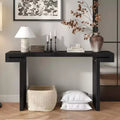 60 Modern Farmhouse Entryway Console Table with Wood Veneer Finish, Sofa Table for Living Room, Hallway, or Foyer - Panipeachy