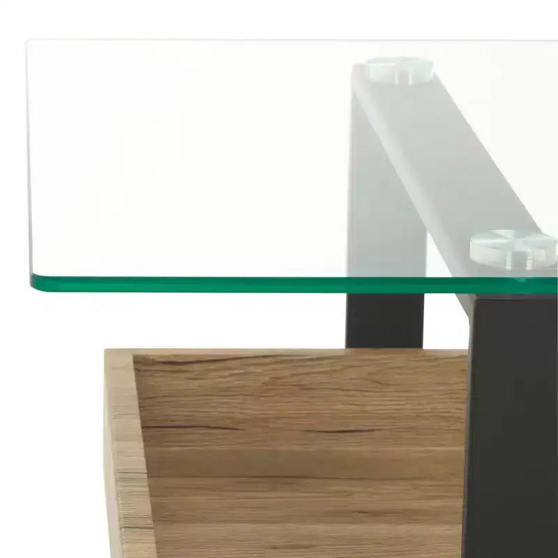 Table basse - Verre/Bois naturel