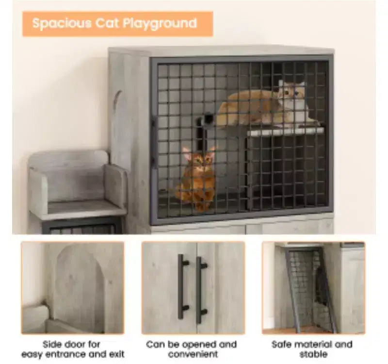 Maison de toilette pour chat de style villa