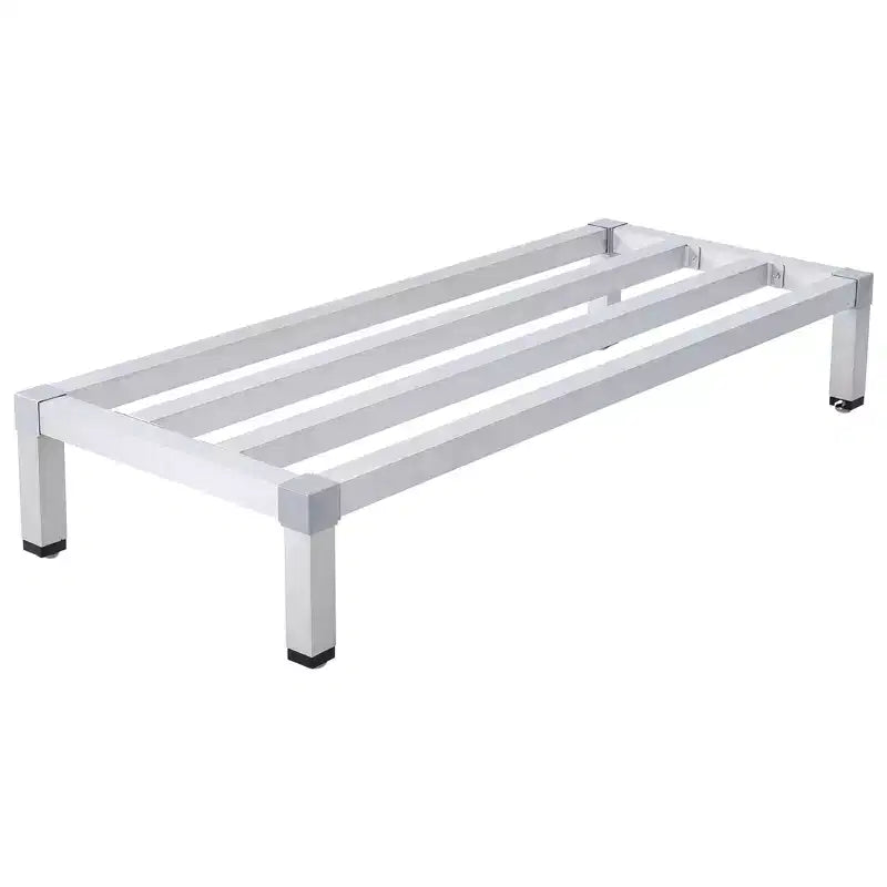 Acekool Aluminum Dunnage Rack 1000lb Capacity, 48x14x8in Heavy Duty Commercial Storage for Kitchen, Restaurant, or Supermarket