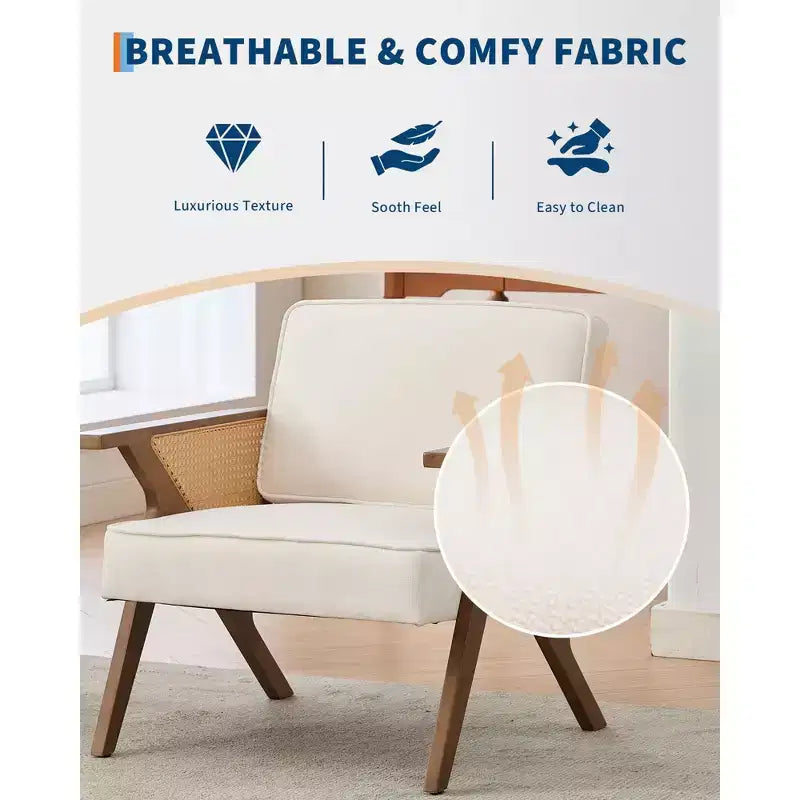 Chaise de coiffeuse en rotin au design rétro moderne de style médiéval