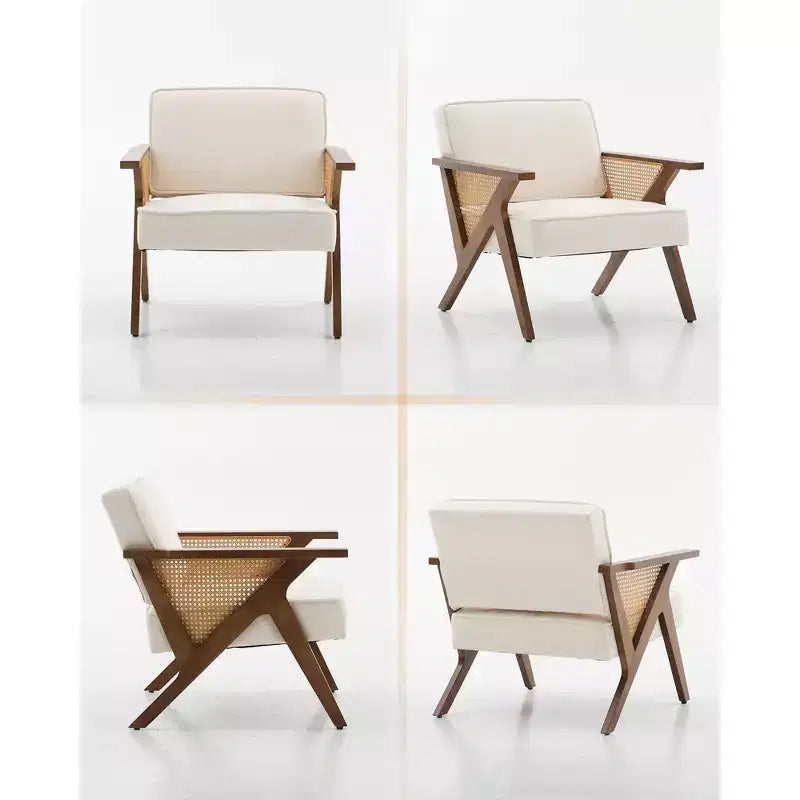 Chaise de coiffeuse en rotin au design rétro moderne de style médiéval