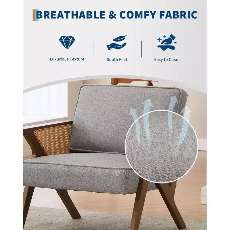 Chaise de coiffeuse en rotin au design rétro moderne de style médiéval