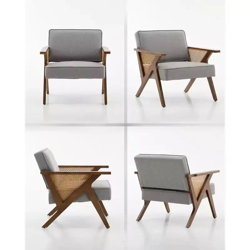 Chaise de coiffeuse en rotin au design rétro moderne de style médiéval