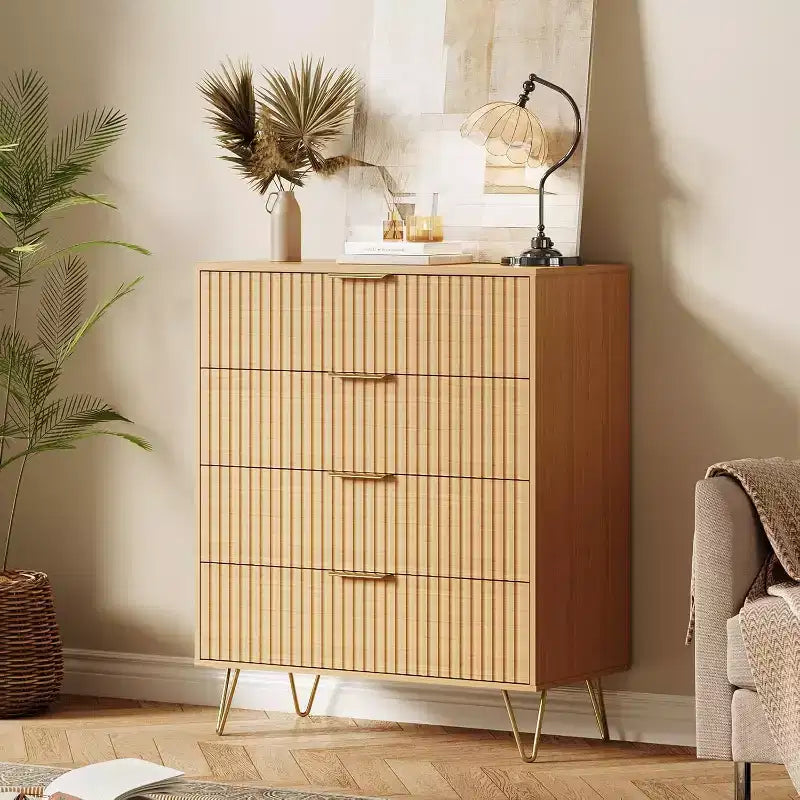 Meuble à tiroirs en bois de style minimaliste et moderne