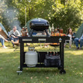 Chariot de table barbecue extérieur, chariot barbecue pliable avec roulettes