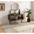 Console en bois rectangulaire, brun noyer