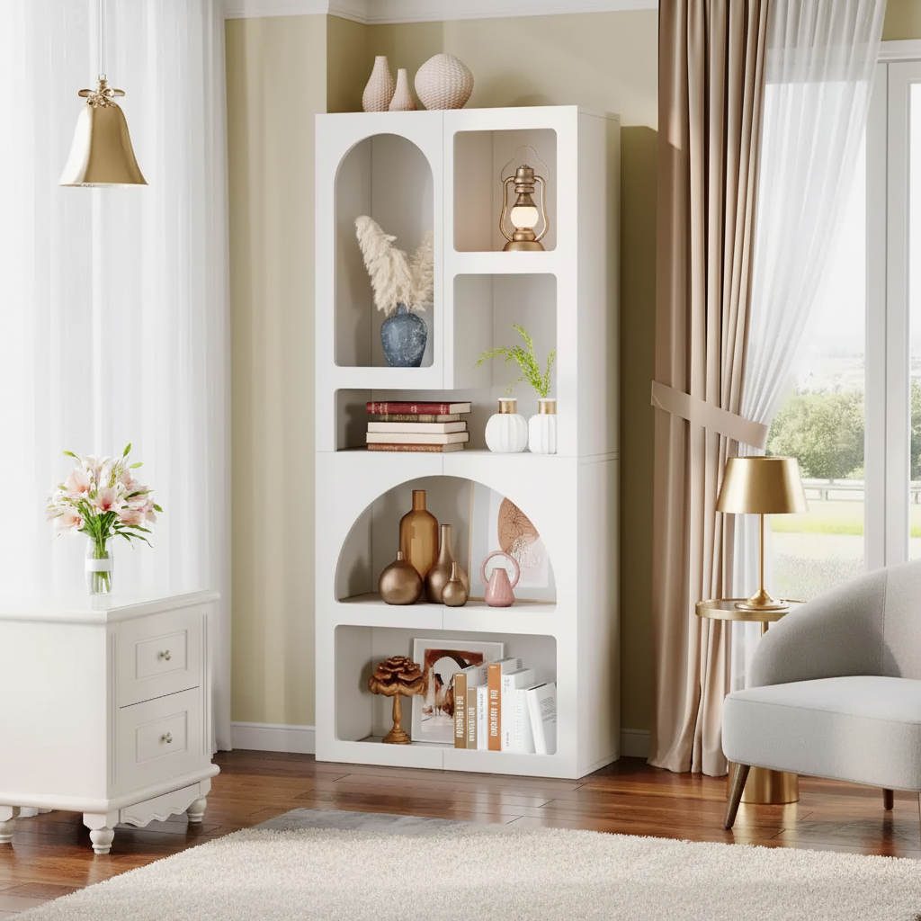 Bibliothèques géométriques, bibliothèques blanches voûtées