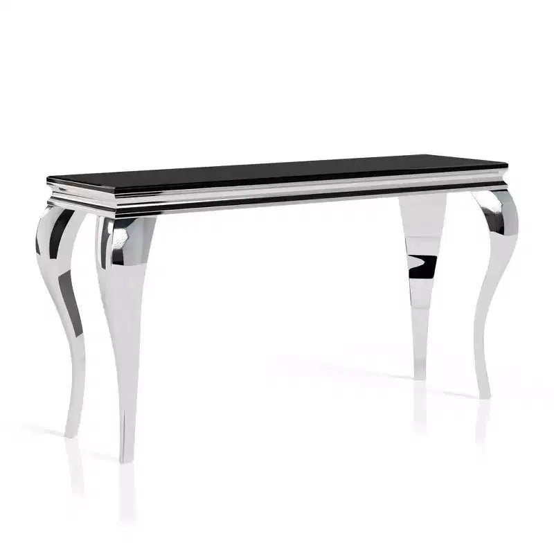 Table d'appoint de canapé avec plateau en verre