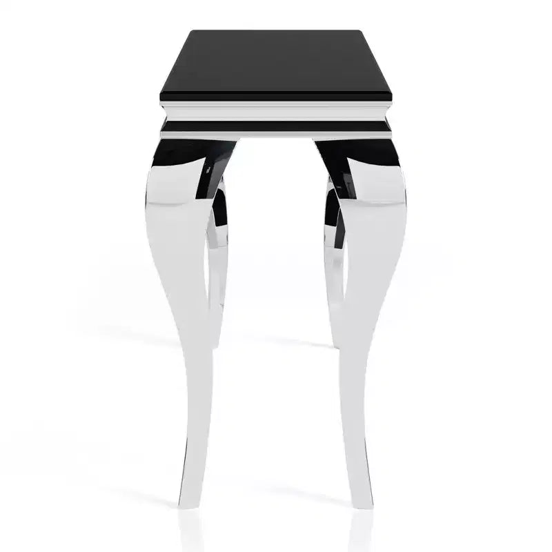 Table d'appoint de canapé avec plateau en verre