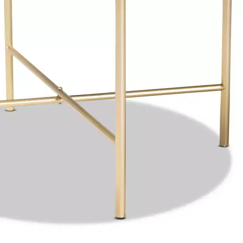 Table d'appoint en métal, plateau en marbre