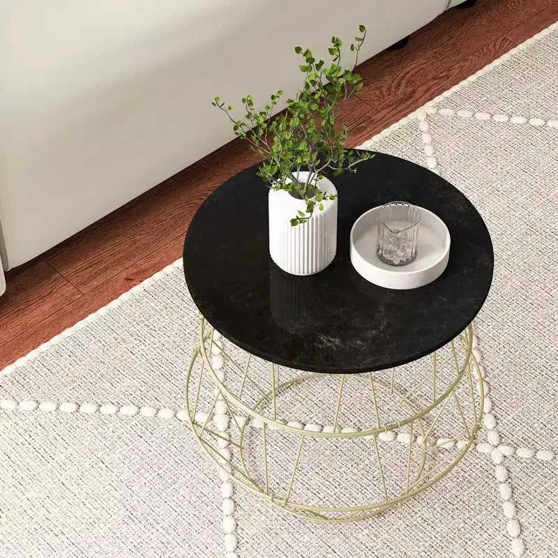 Table basse d'angle/Table de chevet ronde pour canapé