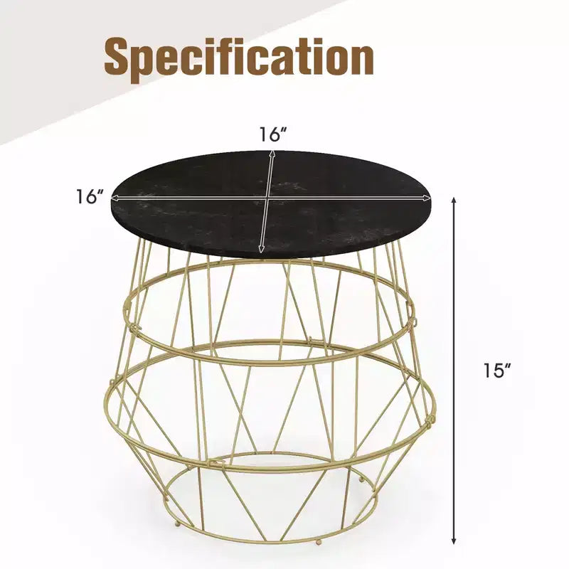 Table basse d'angle/Table de chevet ronde pour canapé
