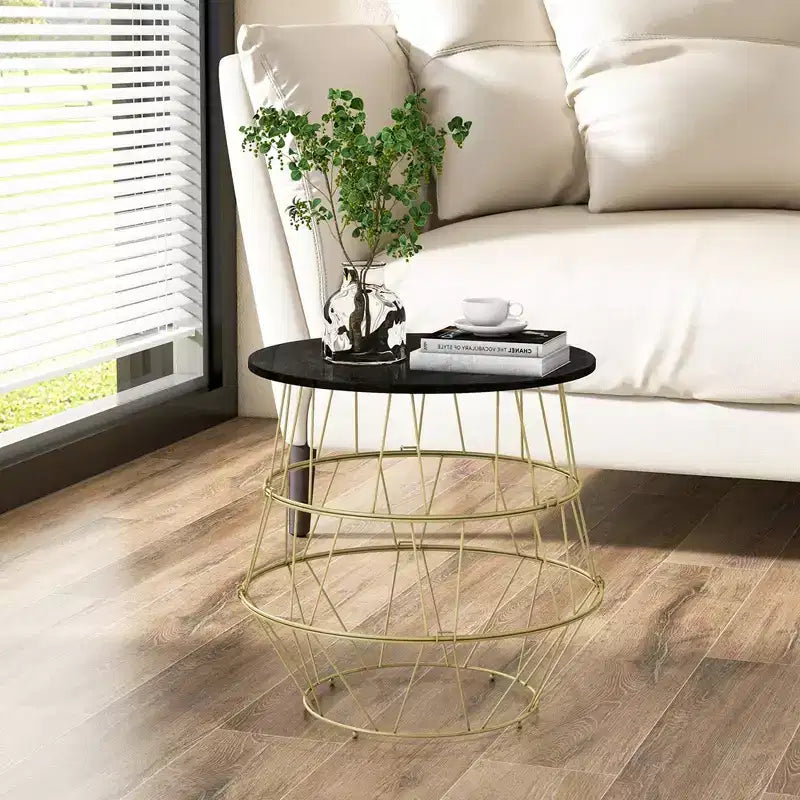 Table basse d'angle/Table de chevet ronde pour canapé