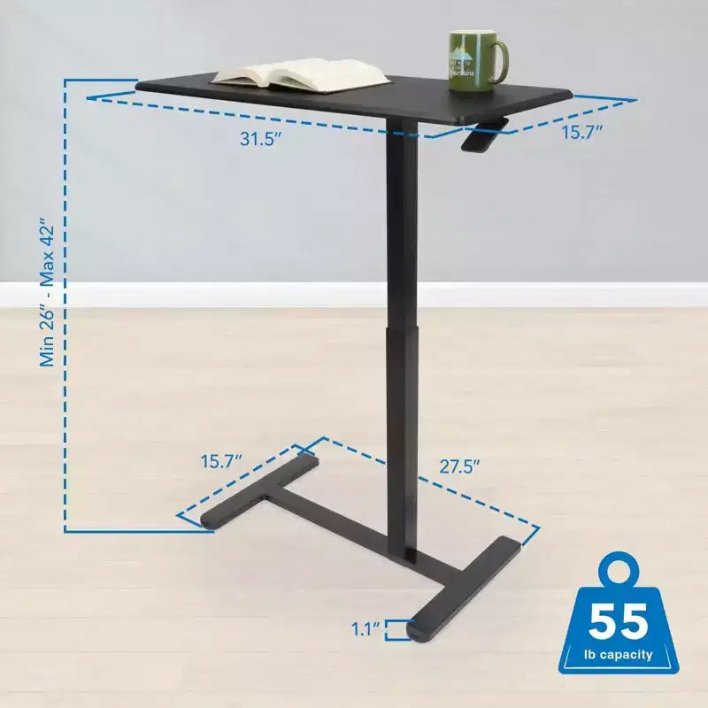 Table de chevet/de nuit à hauteur réglable (avec roulettes)
