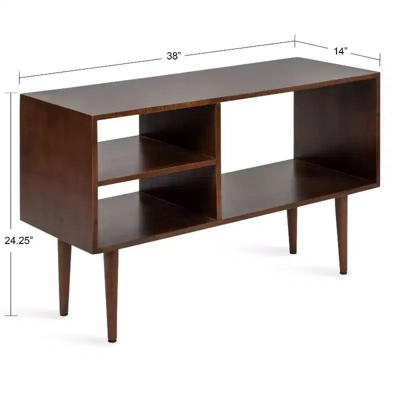 Console en bois rectangulaire, brun noyer