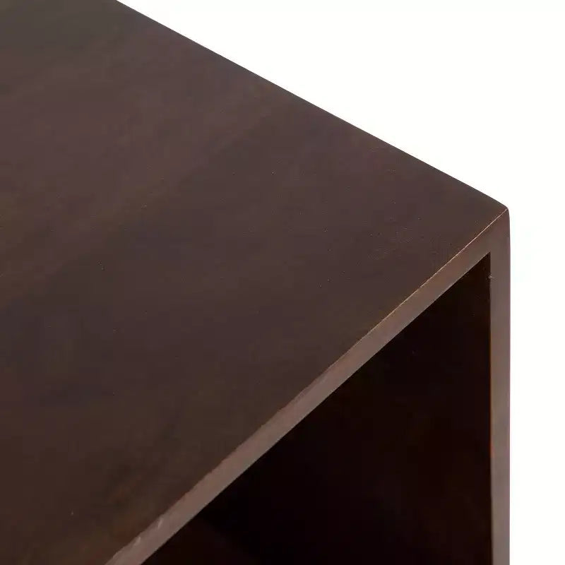 Console en bois rectangulaire, brun noyer