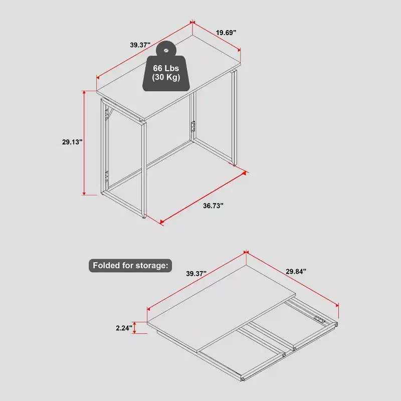 Bureau pliant compact